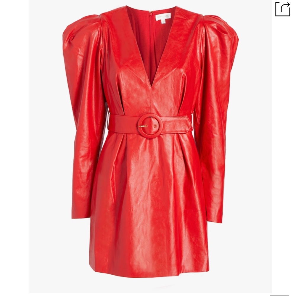 Ronny kobo giulia vegan leather red long sleeve
